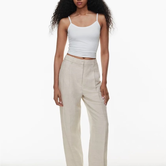 Aritzia Pants - Aritzia Effortless pants size 10_Linen_Natural Ecru color